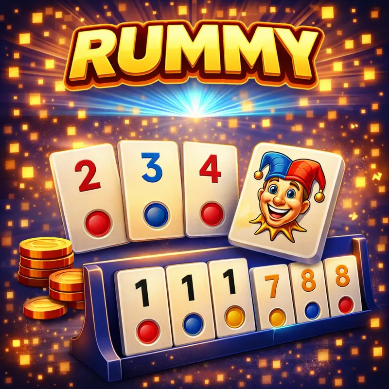 Rummi en ligne : tuiles numérotées colorées sur chevalet